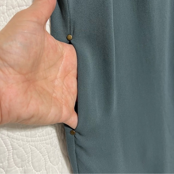 MONK & LOU Womens Green Cap Sleeve Shift Dress, Size X-Small, #312 - Picture 5 of 14